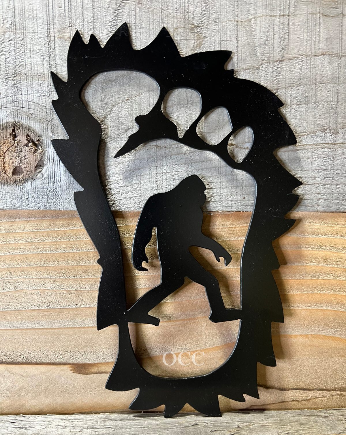 Bigfoot Paw Metal Art