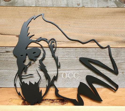 Bigfoot Face Metal Art