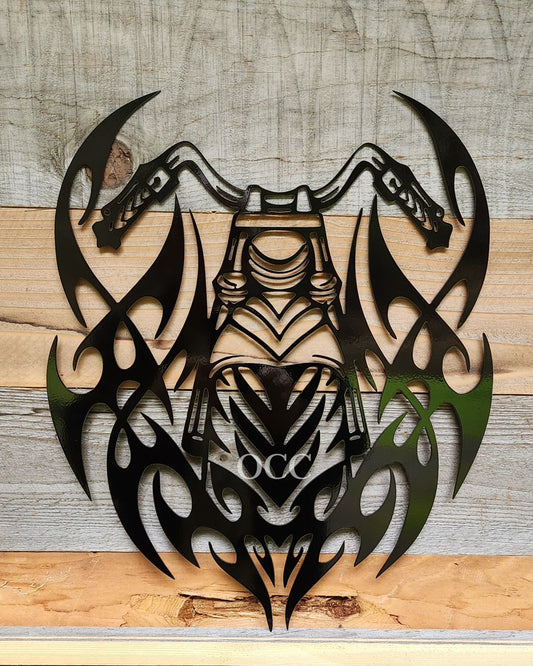 Motorcycle Tribal Metal Art