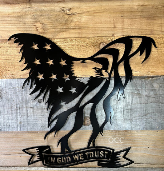 In God We Trust Metal Art