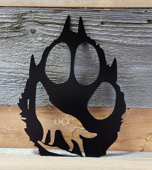 Wolf Paw Metal Art