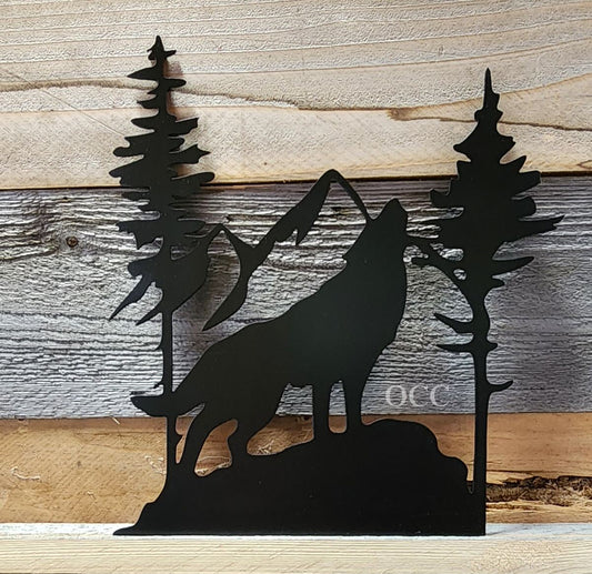 Wolf Trees Metal Art