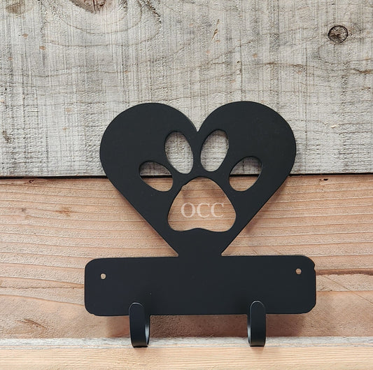 Paw Heart Keyholder Metal Art