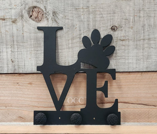 Love Paw with Knobs Metal Art