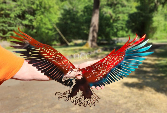 Eagle Dyed Metal Art