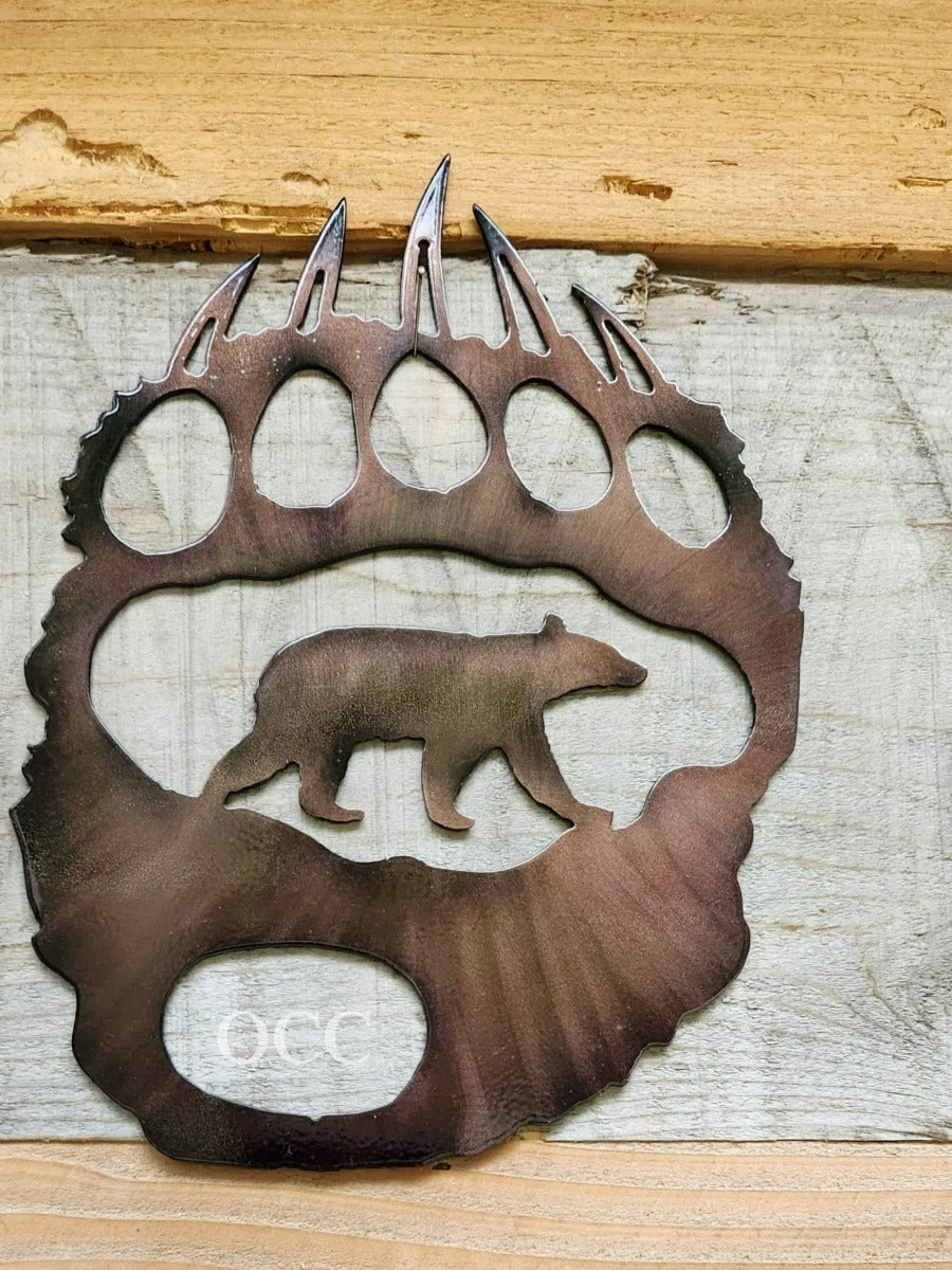 Bear Paw Metal Art