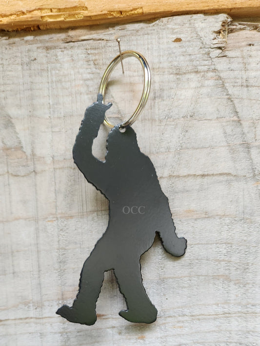 Bigfoot Keychain Metal Art