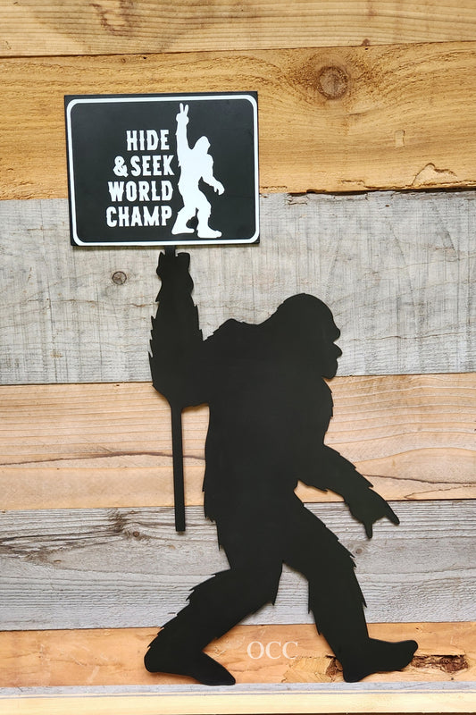 Bigfoot with Sign