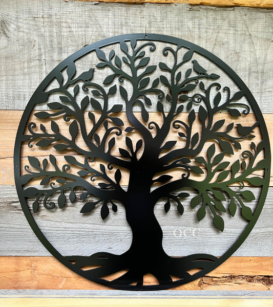 Tree Of Life w/Birds Metal Art