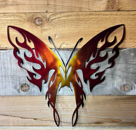 Butterfly Dyed Metal Art