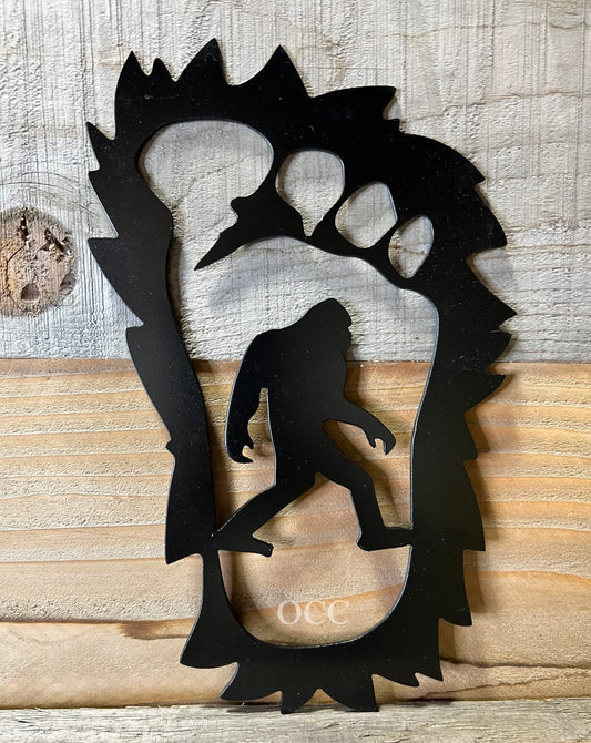 Bigfoot Paw Metal Art