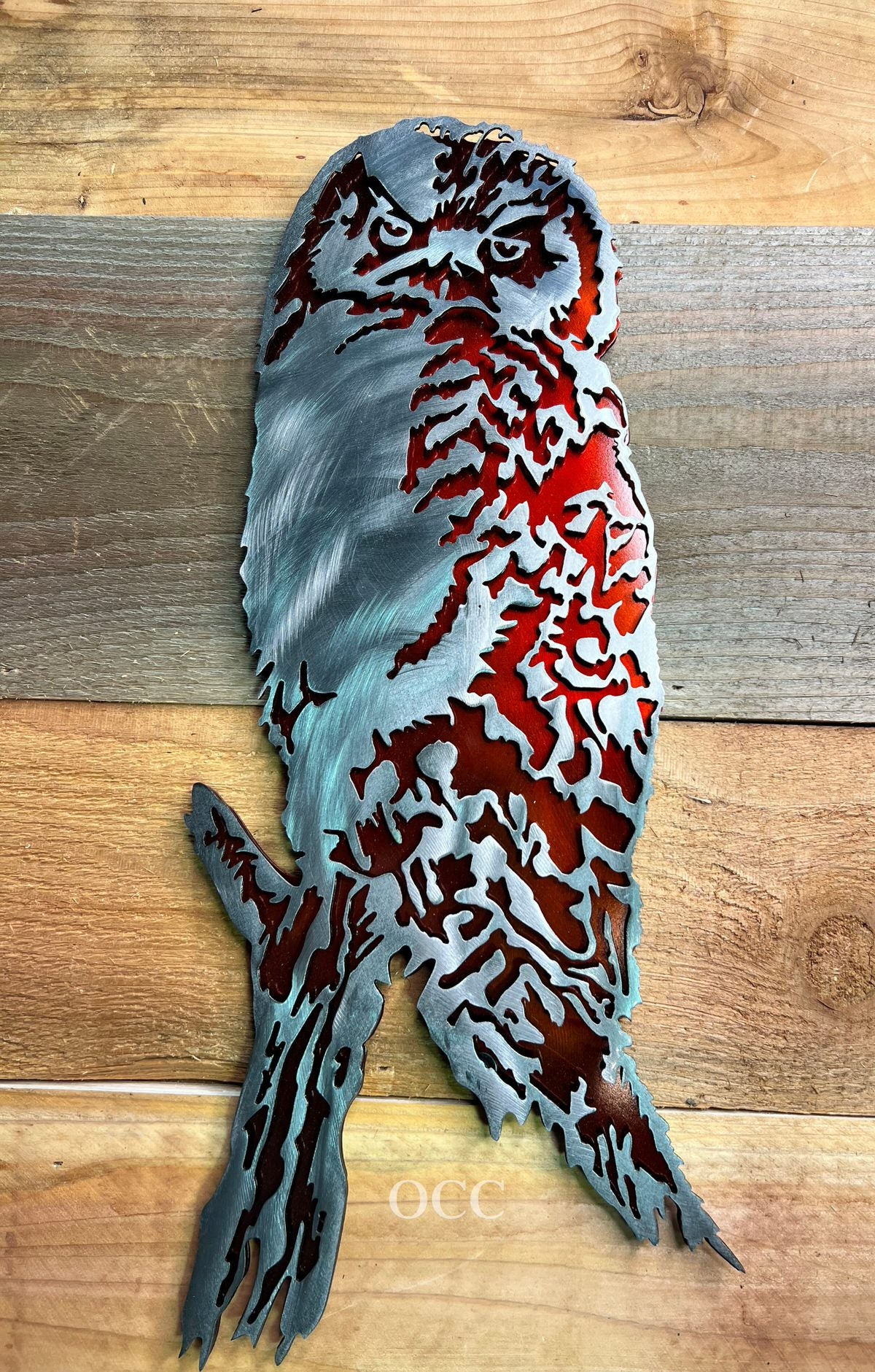 Owl 2 PC Metal Art